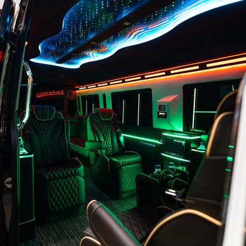 CEO Sprinter Jet cabin with ambient lighting