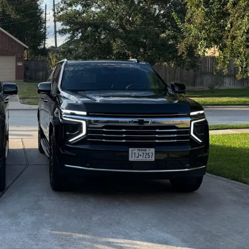 Black Chevrolet Suburban luxury SUV in Houston