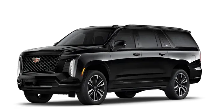 black Cadillac Escalade luxury SUV profile