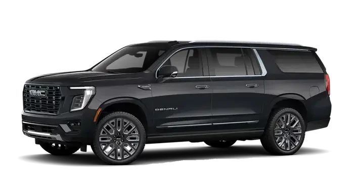 black gmc yukon denali luxury suv side view