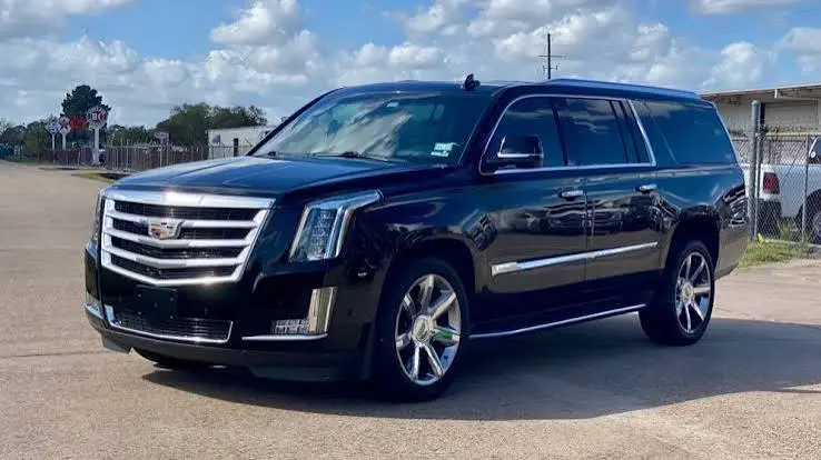 Black Cadillac Escalade luxury SUV in Houston.