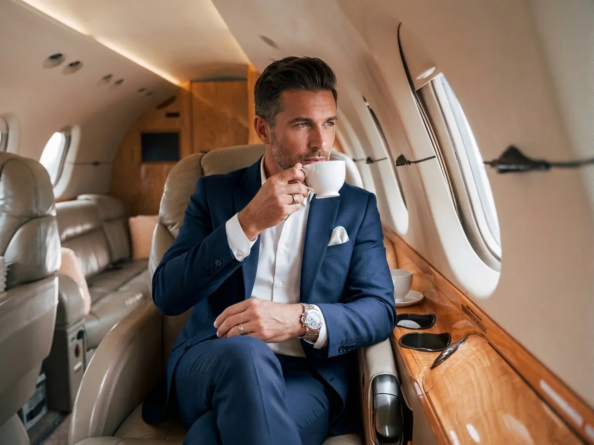 Private jet on tarmac at a Houston FBO